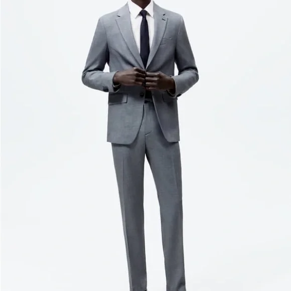 NWOT Zara Mens Grey Suit Set